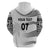 Personalised Fiji Rugby Hoodie Kaiviti WC 2023 Jersey Replica - White LT7 - Polynesian Pride