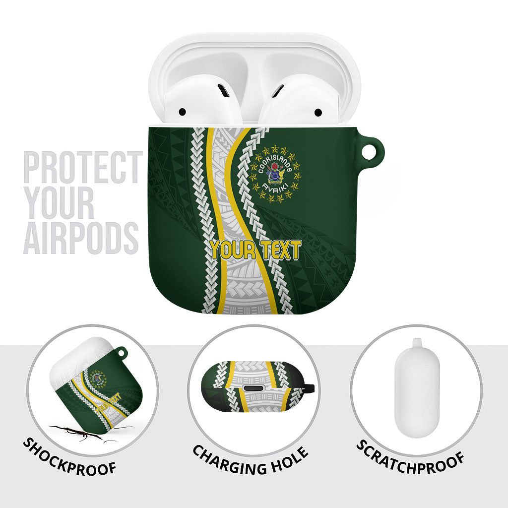 Cook Islands Rugby Personalized Avaiki AirPods Case GO Kuki LT7 - Polynesian Pride