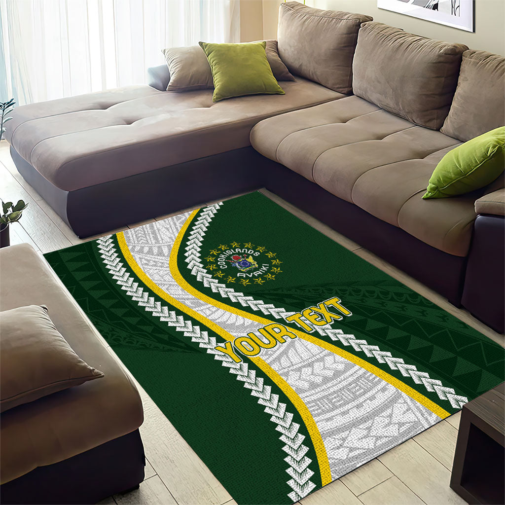 Cook Islands Rugby Personalized Avaiki Area Rug GO Kuki LT7 - Polynesian Pride