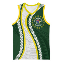 Cook Islands Rugby Personalized Avaiki Basketball Jersey GO Kuki LT7 Unisex Green - Polynesian Pride