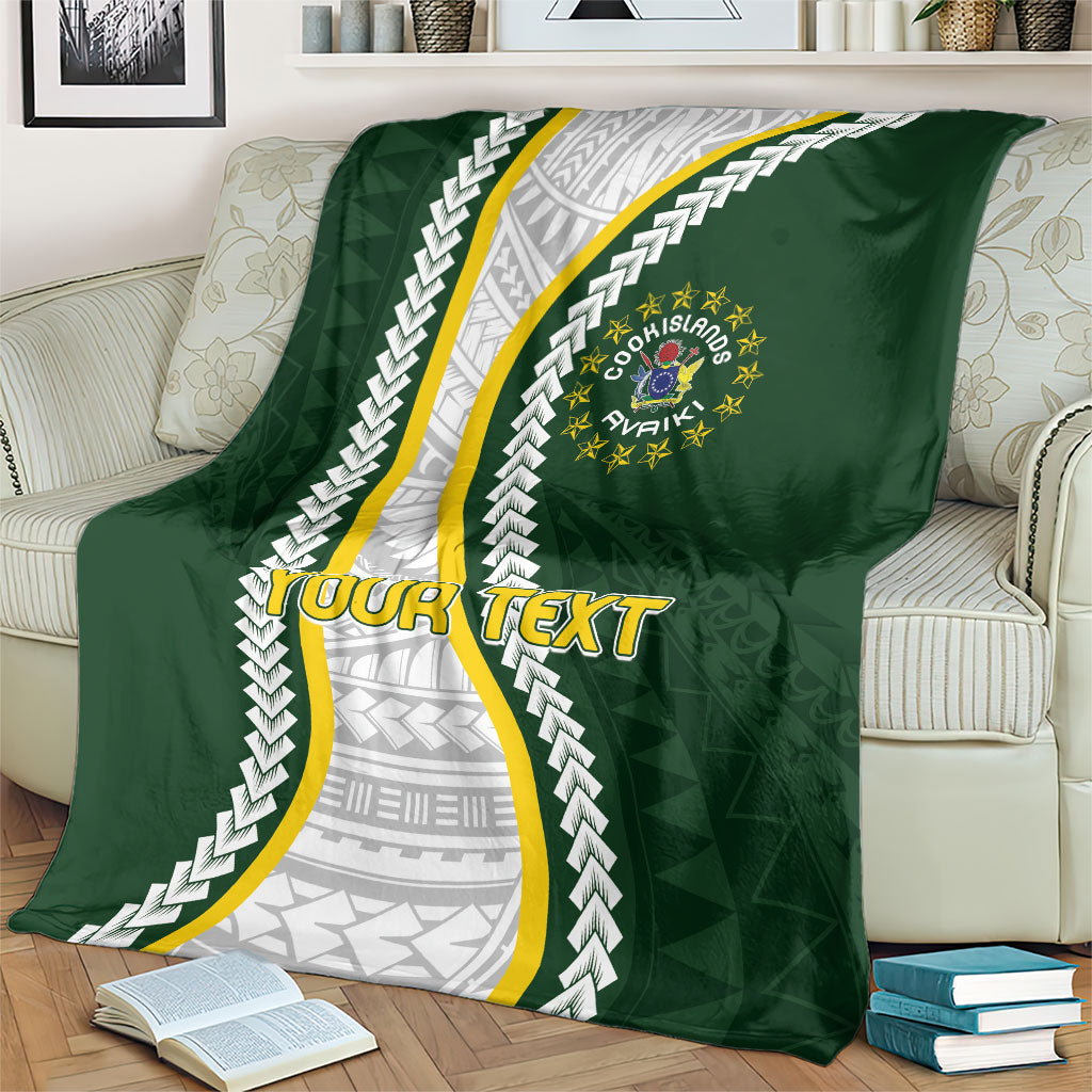 Cook Islands Rugby Personalized Avaiki Blanket GO Kuki LT7 - Polynesian Pride