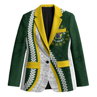 Cook Islands Rugby Personalized Avaiki Blazer GO Kuki LT7 Unisex Green - Polynesian Pride
