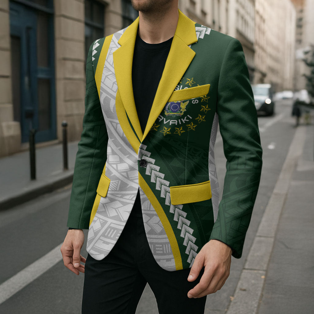 Cook Islands Rugby Personalized Avaiki Blazer GO Kuki LT7 - Polynesian Pride