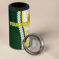 Cook Islands Rugby Personalized Avaiki 4 in 1 Can Cooler Tumbler GO Kuki LT7 - Polynesian Pride