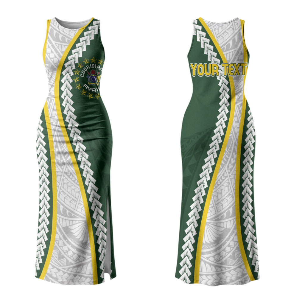 Cook Islands Rugby Personalized Avaiki Couples Matching Tank Maxi Dress and Hawaiian Shirt GO Kuki LT7 - Polynesian Pride