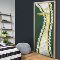 Cook Islands Rugby Personalized Avaiki Door Cover GO Kuki LT7 - Polynesian Pride
