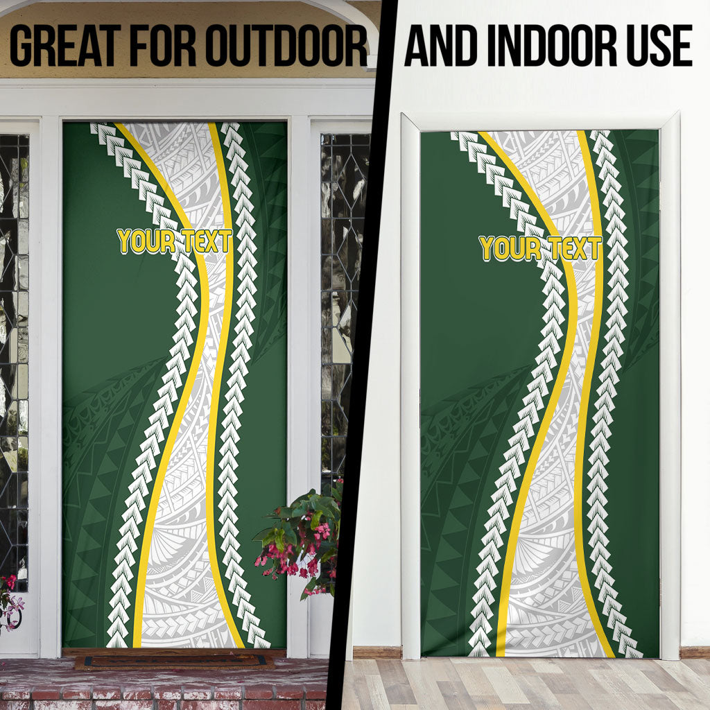 Cook Islands Rugby Personalized Avaiki Door Cover GO Kuki LT7 - Polynesian Pride