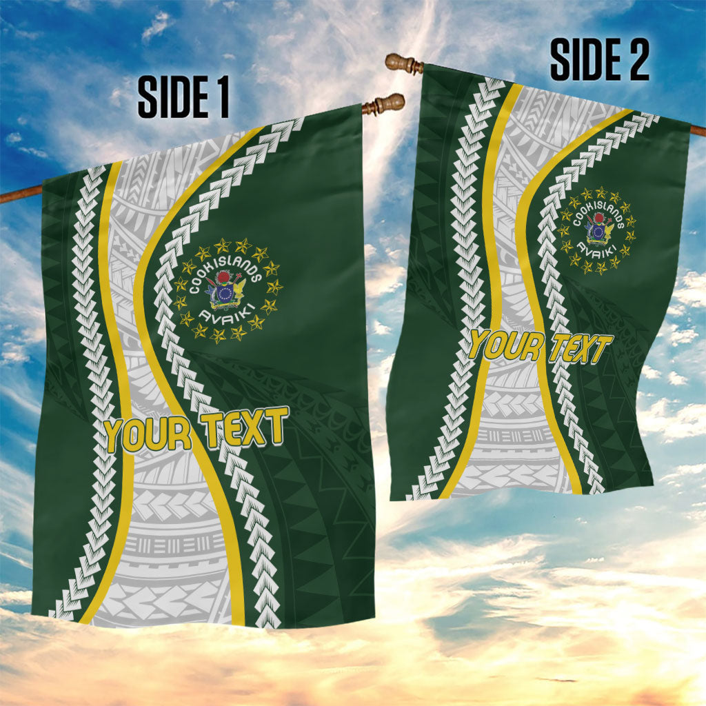 Cook Islands Rugby Personalized Avaiki Garden Flag GO Kuki LT7 - Polynesian Pride