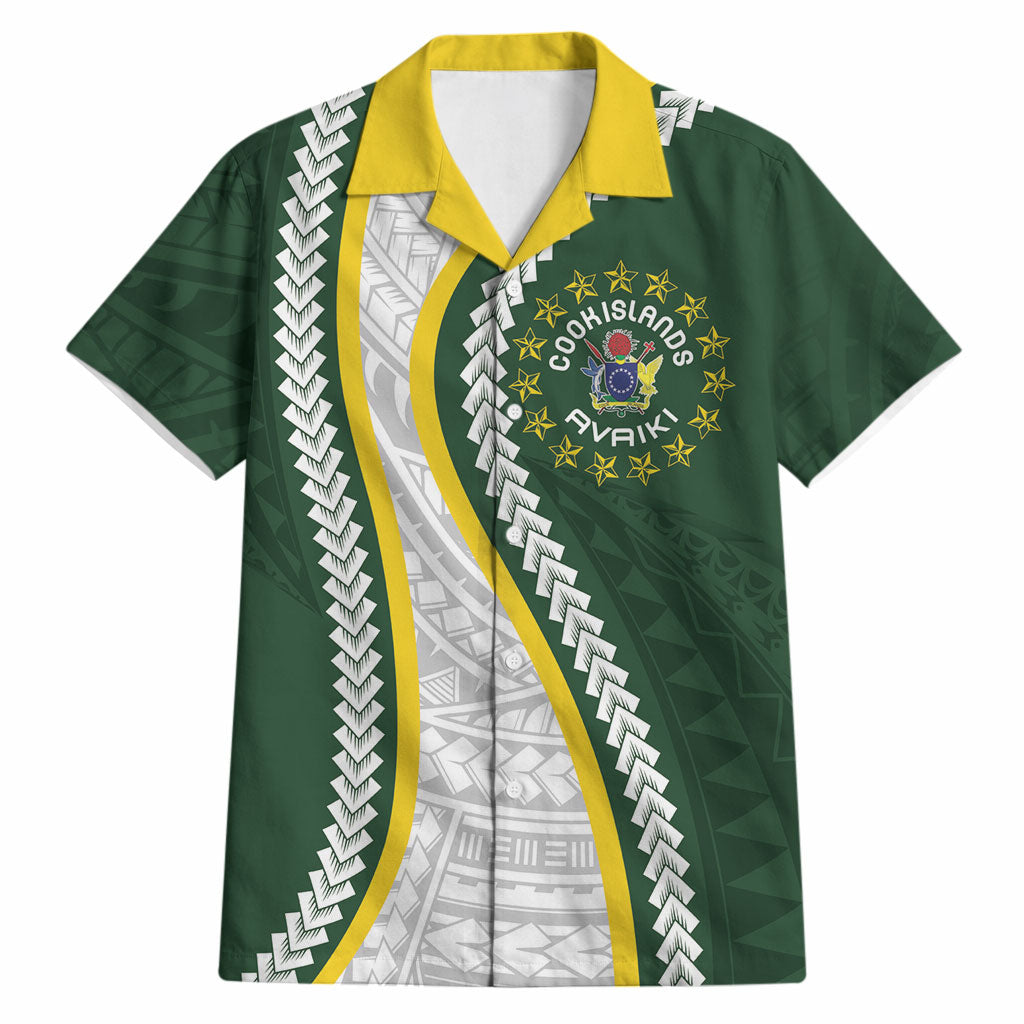 Cook Islands Rugby Personalized Avaiki Hawaiian Shirt GO Kuki LT7 Green - Polynesian Pride