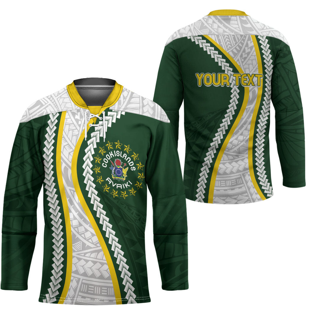 Cook Islands Rugby Personalized Avaiki Hockey Jersey GO Kuki LT7 - Polynesian Pride