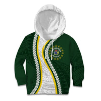 Cook Islands Rugby Personalized Avaiki Kid Hoodie GO Kuki LT7 Hoodie Green - Polynesian Pride