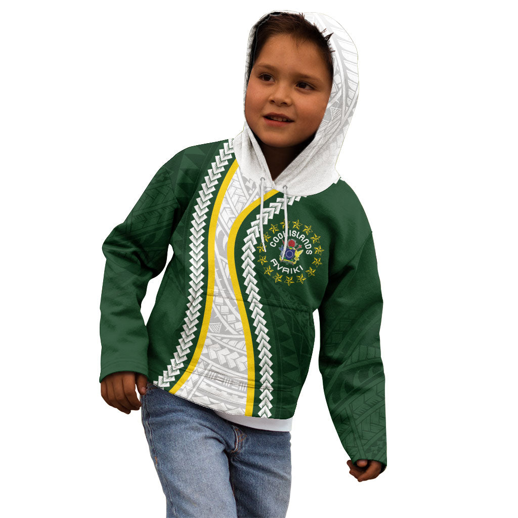 Cook Islands Rugby Personalized Avaiki Kid Hoodie GO Kuki LT7 - Polynesian Pride