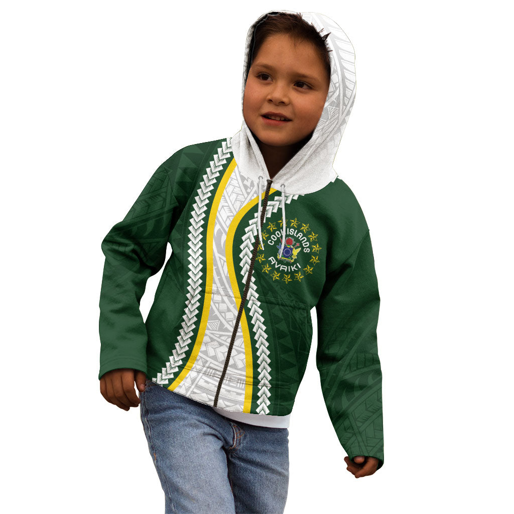 Cook Islands Rugby Personalized Avaiki Kid Hoodie GO Kuki LT7 - Polynesian Pride