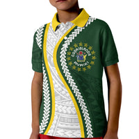 Cook Islands Rugby Personalized Avaiki Kid Polo Shirt GO Kuki LT7 Kid Green - Polynesian Pride