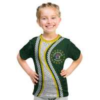 Cook Islands Rugby Personalized Avaiki Kid T Shirt GO Kuki LT7 Green - Polynesian Pride