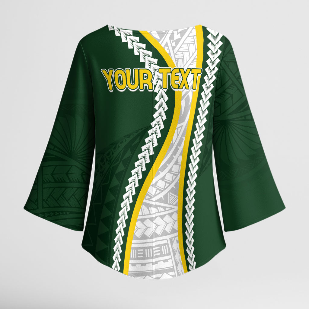 Cook Islands Rugby Personalized Avaiki Kimono Sleeve Blouse GO Kuki LT7 - Polynesian Pride