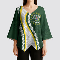 Cook Islands Rugby Personalized Avaiki Kimono Sleeve Blouse GO Kuki LT7 - Polynesian Pride