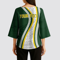 Cook Islands Rugby Personalized Avaiki Kimono Sleeve Blouse GO Kuki LT7 - Polynesian Pride