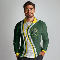 Cook Islands Rugby Personalized Avaiki Long Sleeve Polo Shirt GO Kuki LT7 - Polynesian Pride
