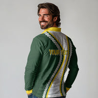 Cook Islands Rugby Personalized Avaiki Long Sleeve Polo Shirt GO Kuki LT7 - Polynesian Pride