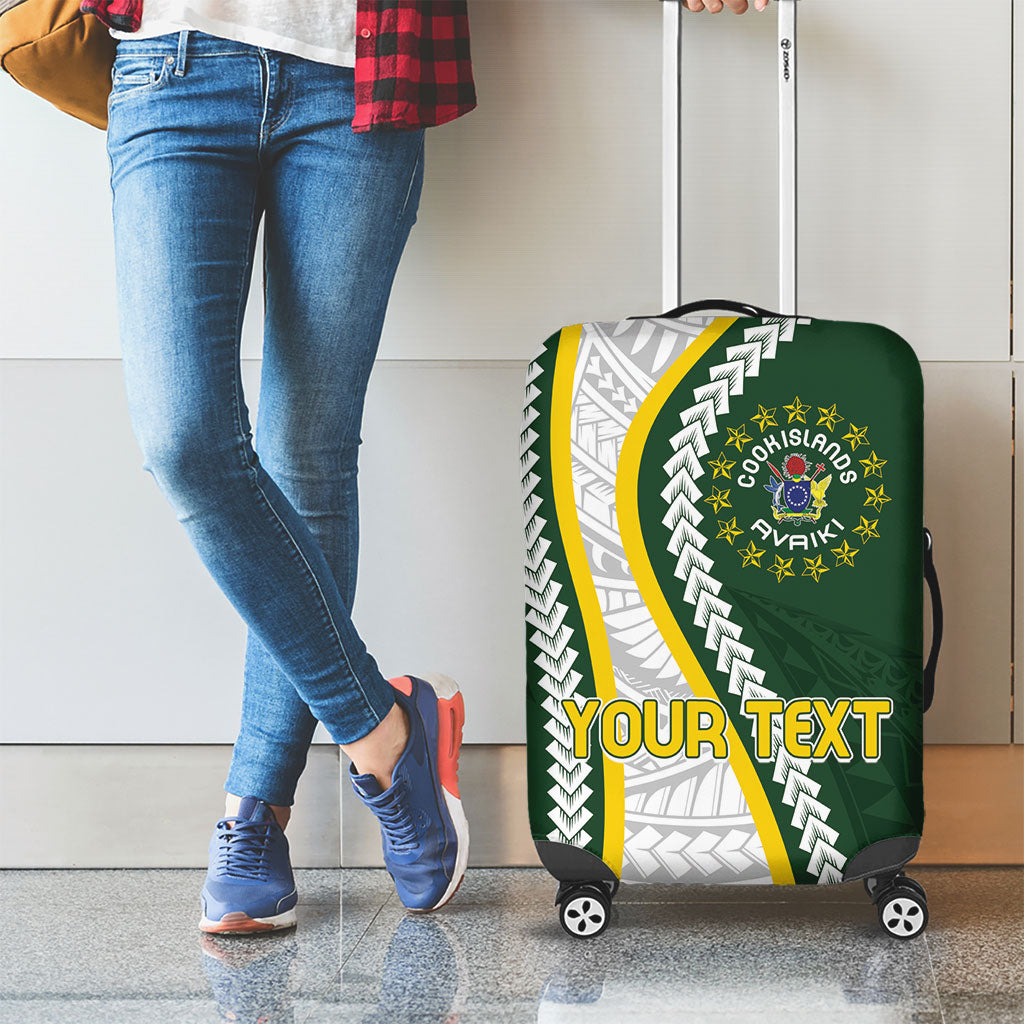 Cook Islands Rugby Personalized Avaiki Luggage Cover GO Kuki LT7 - Polynesian Pride