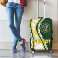 Cook Islands Rugby Personalized Avaiki Luggage Cover GO Kuki LT7 - Polynesian Pride
