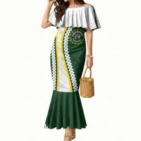 Cook Islands Rugby Personalized Avaiki Mermaid Dress GO Kuki LT7 Women Green - Polynesian Pride
