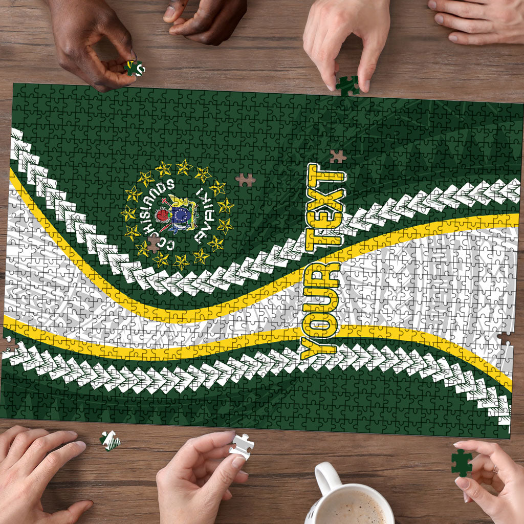 Cook Islands Rugby Personalized Avaiki Puzzle GO Kuki LT7 - Polynesian Pride