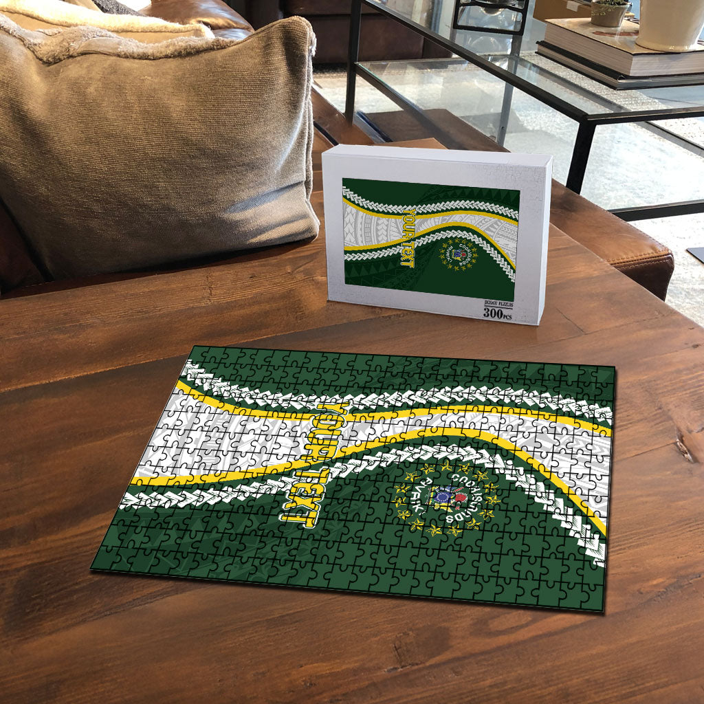 Cook Islands Rugby Personalized Avaiki Puzzle GO Kuki LT7 - Polynesian Pride