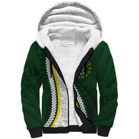 Cook Islands Rugby Personalized Avaiki Sherpa Hoodie GO Kuki LT7 Unisex Green - Polynesian Pride