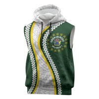 Cook Islands Rugby Personalized Avaiki Sleeveless Hoodie GO Kuki LT7 Green - Polynesian Pride