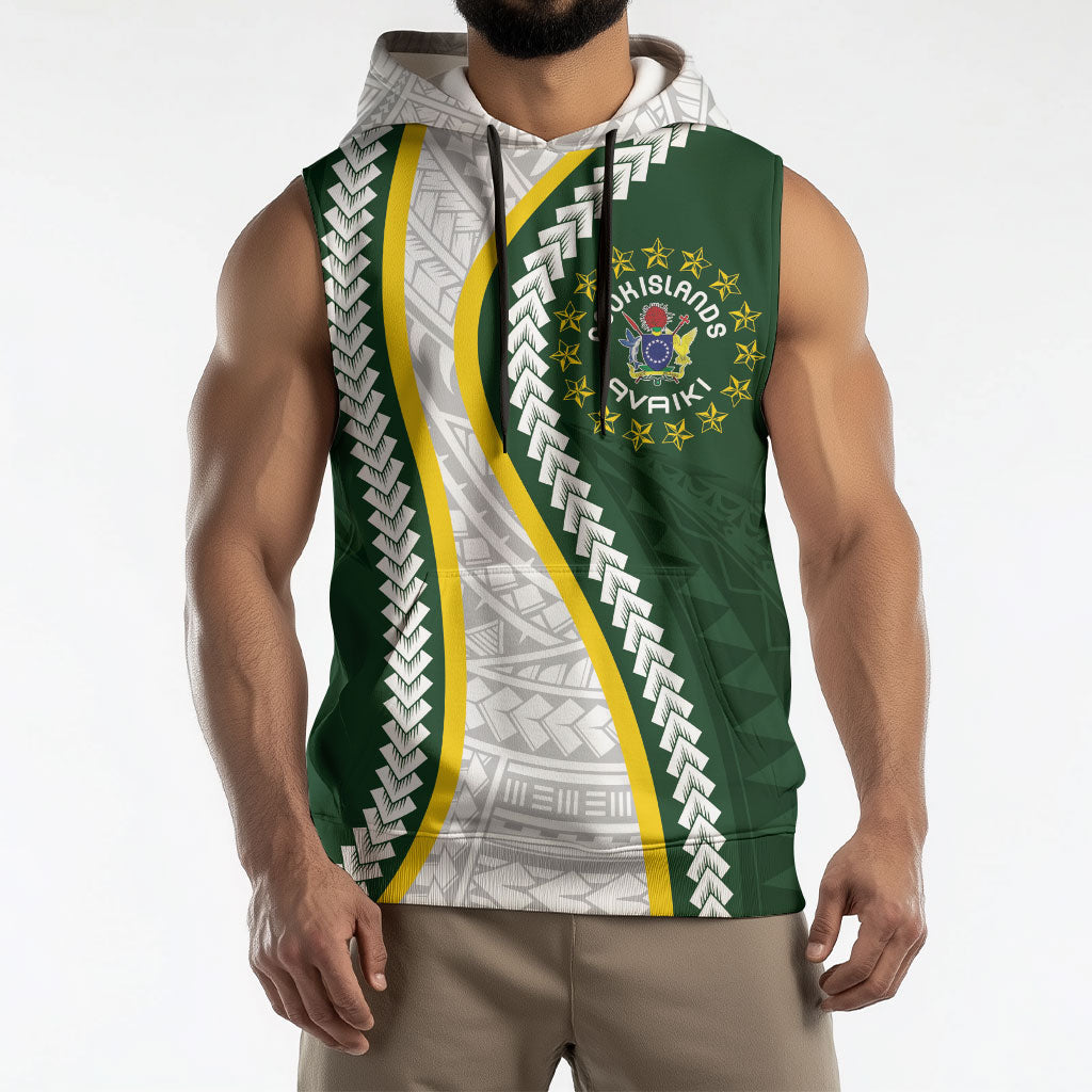 Cook Islands Rugby Personalized Avaiki Sleeveless Hoodie GO Kuki LT7 - Polynesian Pride