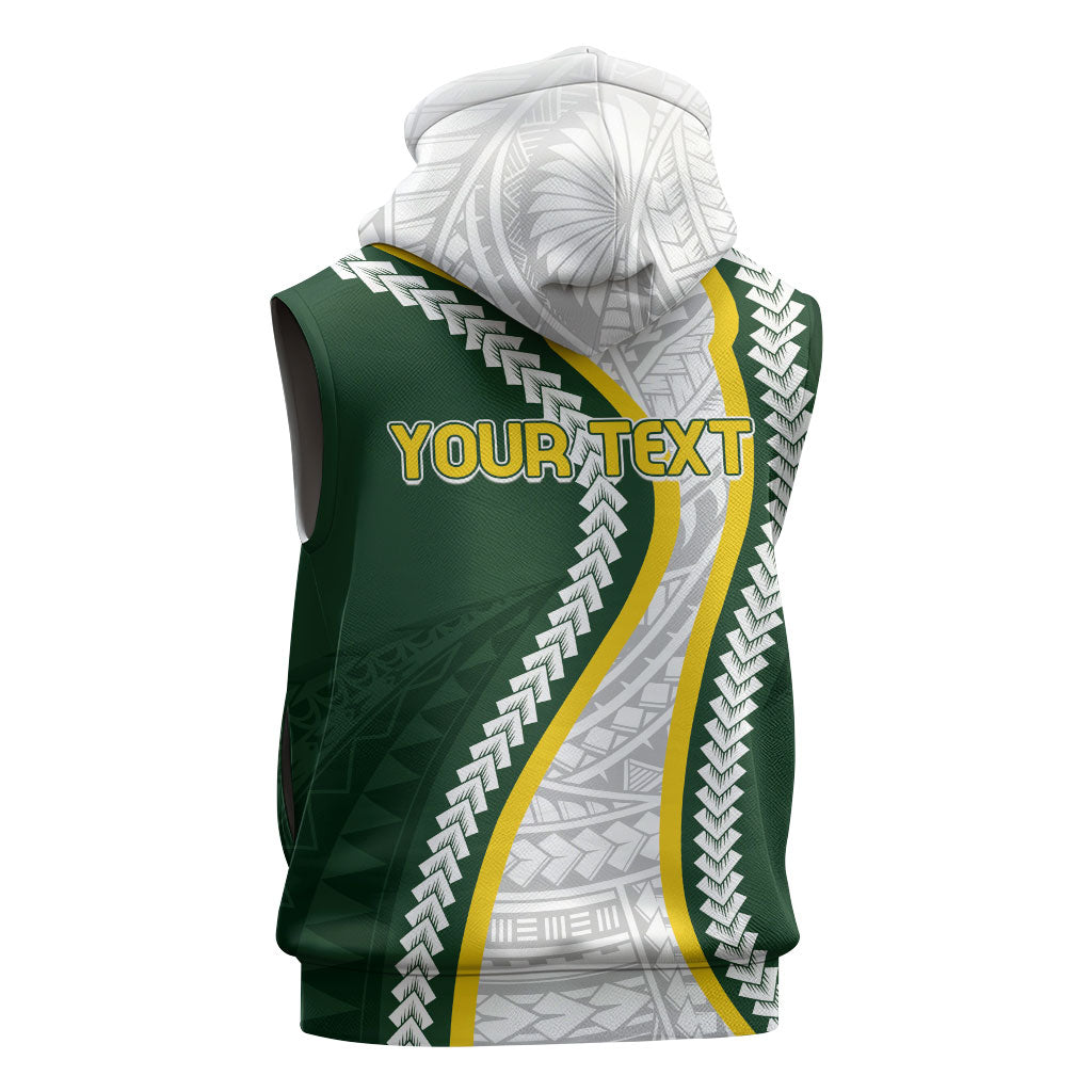 Cook Islands Rugby Personalized Avaiki Sleeveless Zip Hoodie GO Kuki LT7 - Polynesian Pride