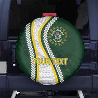 Cook Islands Rugby Personalized Avaiki Spare Tire Cover GO Kuki LT7 No hole Green - Polynesian Pride