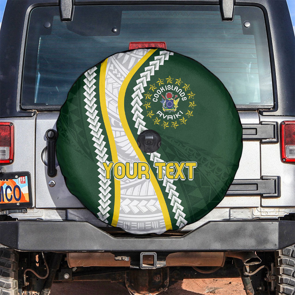 Cook Islands Rugby Personalized Avaiki Spare Tire Cover GO Kuki LT7 Green - Polynesian Pride