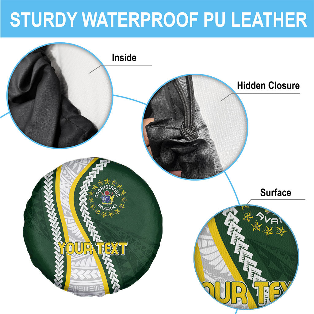 Cook Islands Rugby Personalized Avaiki Spare Tire Cover GO Kuki LT7 - Polynesian Pride