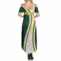 Cook Islands Rugby Personalized Avaiki Summer Maxi Dress GO Kuki LT7 - Polynesian Pride