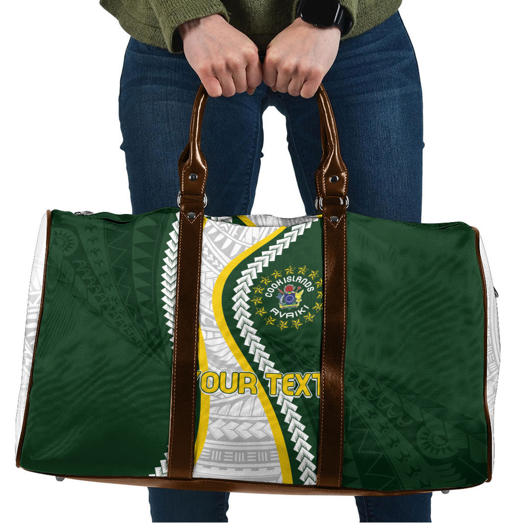 Cook Islands Rugby Personalized Avaiki Travel Bag GO Kuki LT7 Green - Polynesian Pride