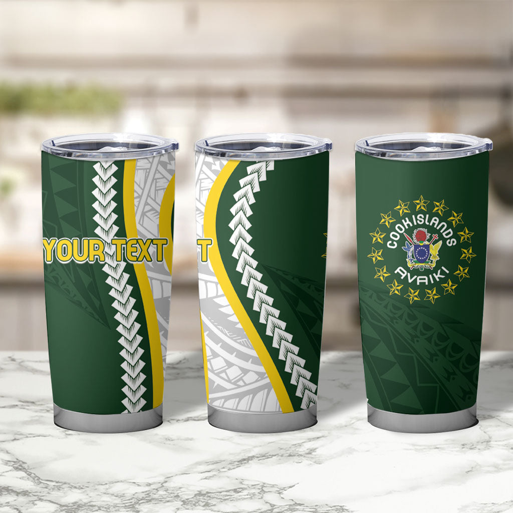 Cook Islands Rugby Personalized Avaiki Tumbler Cup GO Kuki LT7 - Polynesian Pride