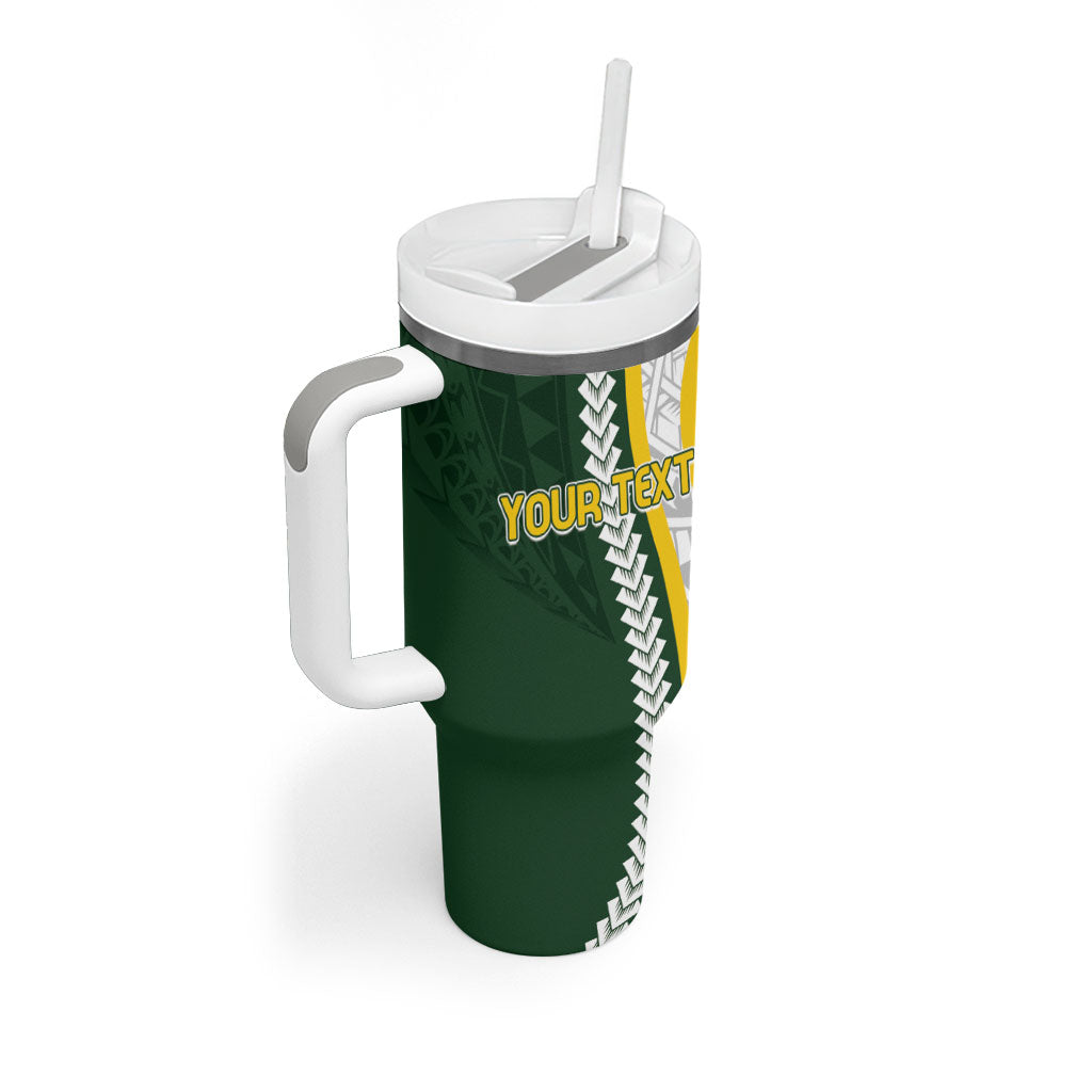 Cook Islands Rugby Personalized Avaiki Tumbler With Handle GO Kuki LT7 - Polynesian Pride