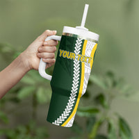 Cook Islands Rugby Personalized Avaiki Tumbler With Handle GO Kuki LT7 - Polynesian Pride