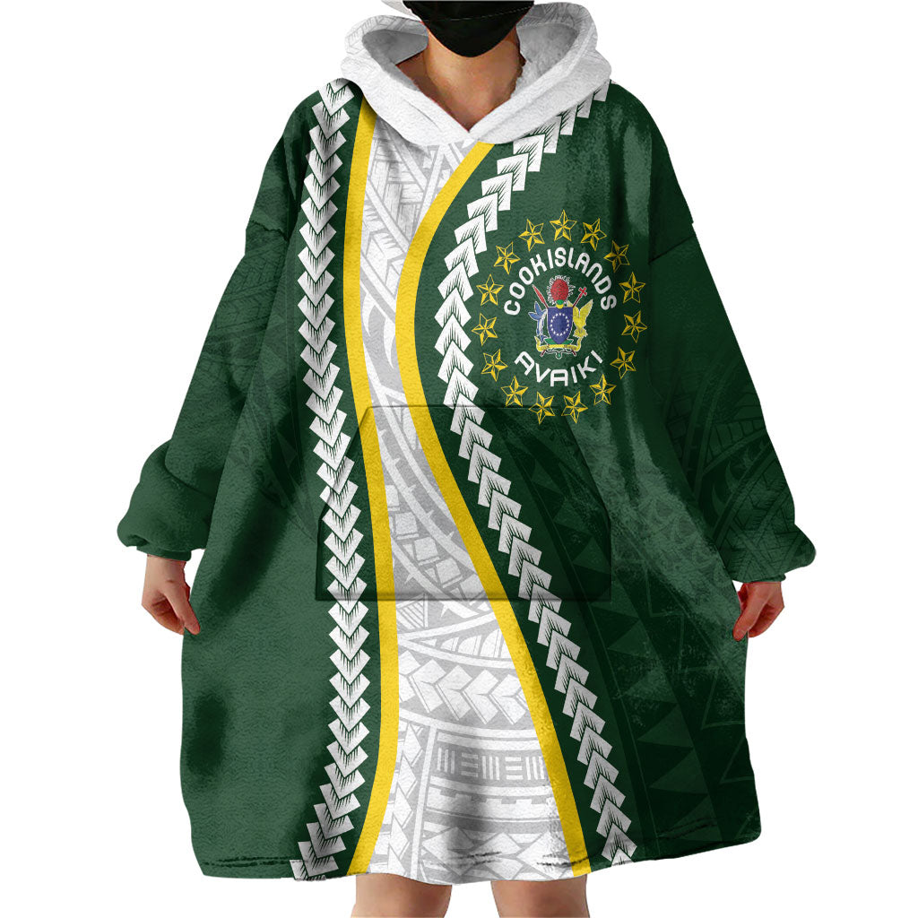 Cook Islands Rugby Personalized Avaiki Wearable Blanket Hoodie GO Kuki LT7 - Polynesian Pride