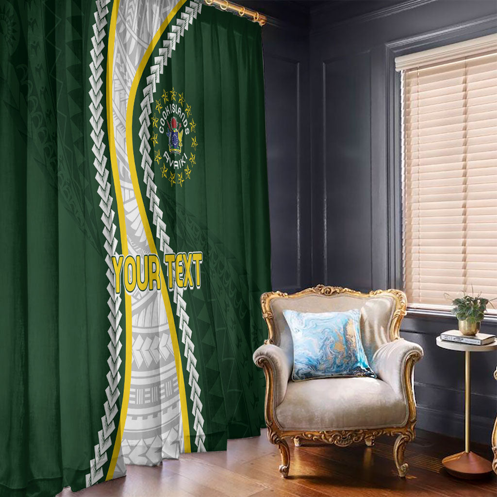 Cook Islands Rugby Personalized Avaiki Window Curtain GO Kuki LT7 - Polynesian Pride