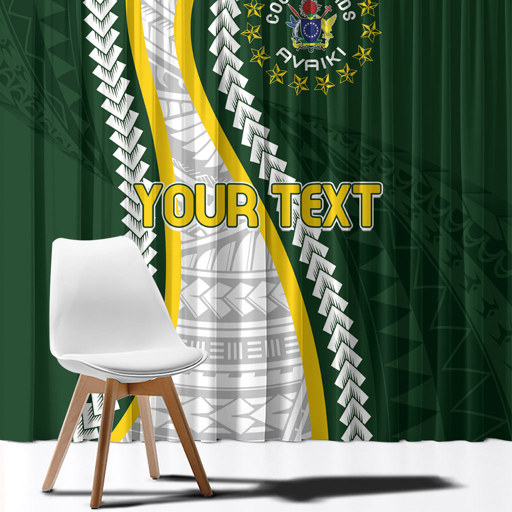 Cook Islands Rugby Personalized Avaiki Window Curtain GO Kuki LT7 - Polynesian Pride