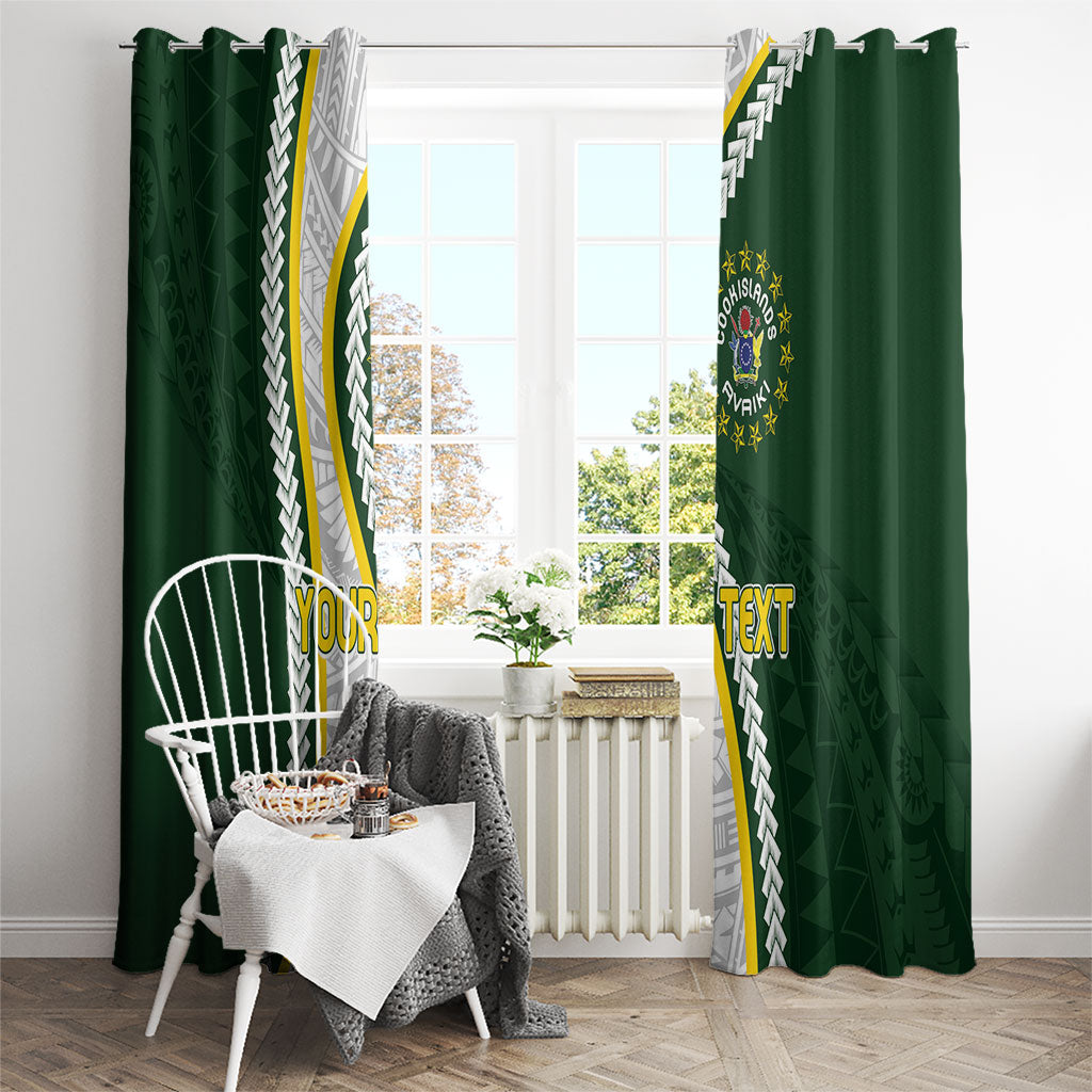 Cook Islands Rugby Personalized Avaiki Window Curtain GO Kuki LT7 - Polynesian Pride
