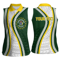 Cook Islands Rugby Personalized Avaiki Women Sleeveless Polo Shirt GO Kuki LT7 - Polynesian Pride