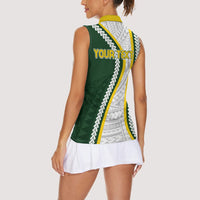 Cook Islands Rugby Personalized Avaiki Women Sleeveless Polo Shirt GO Kuki LT7 - Polynesian Pride