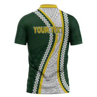 Cook Islands Rugby Personalized Avaiki Zipper Polo Shirt GO Kuki LT7 - Polynesian Pride