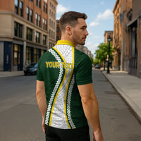 Cook Islands Rugby Personalized Avaiki Zipper Polo Shirt GO Kuki LT7 - Polynesian Pride