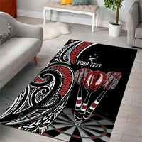 New Zealand Darts Personalized Hei Manaia Area Rug Classic Kowhaiwhai LT7 - Polynesian Pride